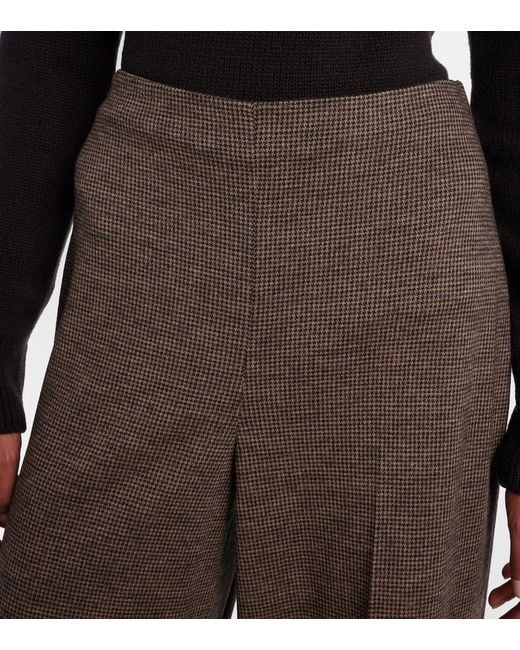 Ralph Lauren Brown Isaiah Wool Wide-Leg Pants