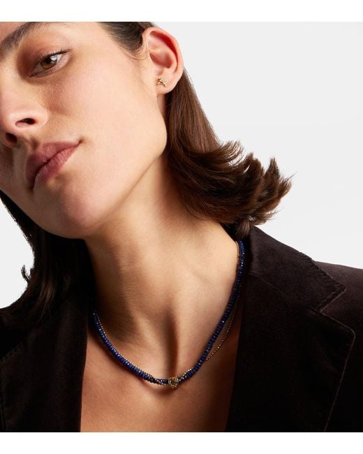 Sydney Evan Blue 14Kt Necklace With Lapis Lazuli And Diamonds