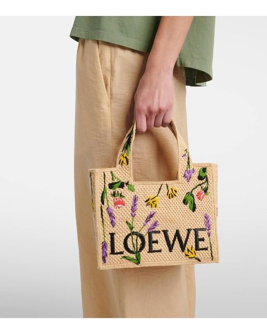 Loewe Metallic Paula's Ibiza Tote Font Small