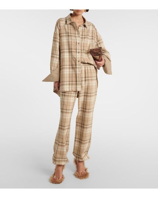 The Attico Natural Cotton-Blend Sweatpants