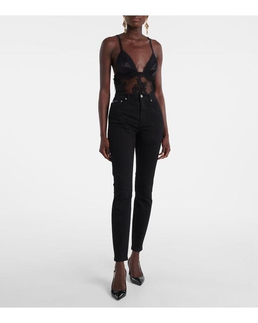 Dolce & Gabbana Black Mid-Rise Skinny Jeans