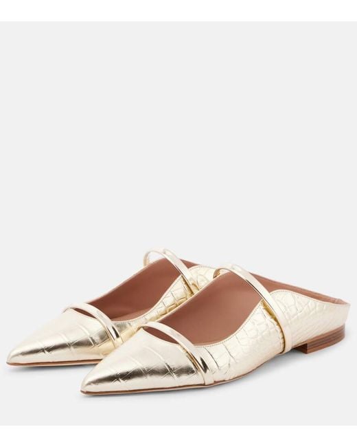 Malone Souliers Pink Maureen Leather Mules