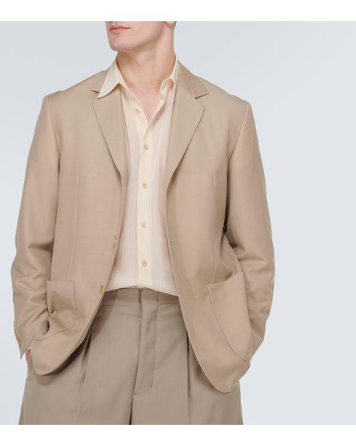 Chemise Oxford rayee en coton Auralee pour homme en coloris Natural