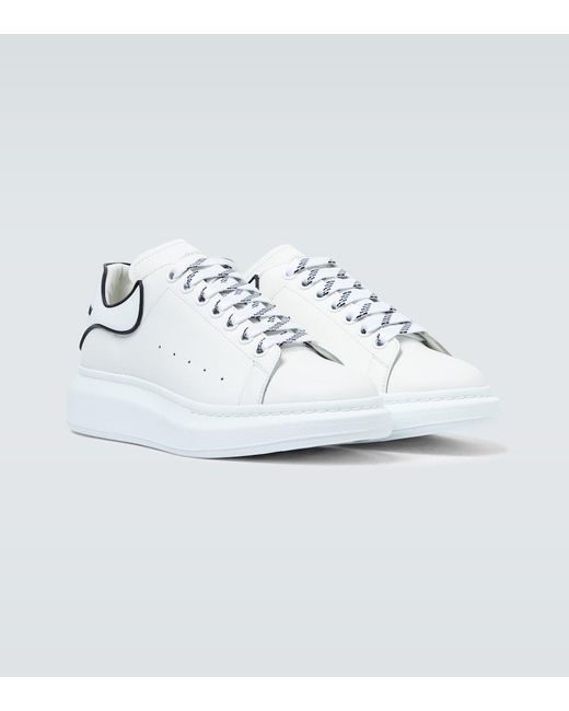 McQueen Metallic Oversized Leather Sneakers for men
