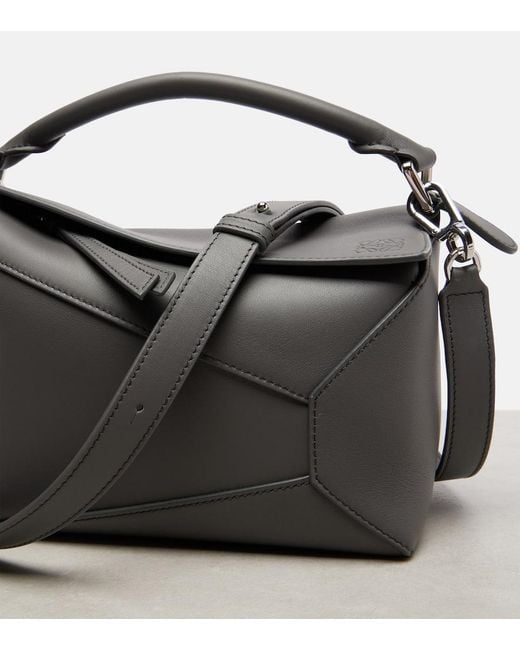 Loewe Black Tote Bag Puzzle Edge Small Aus Leder