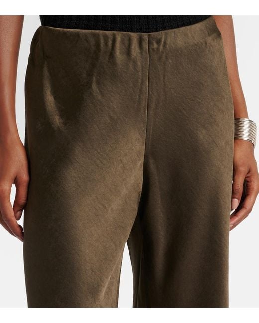 Vince Brown Fluid Satin Straight Pants