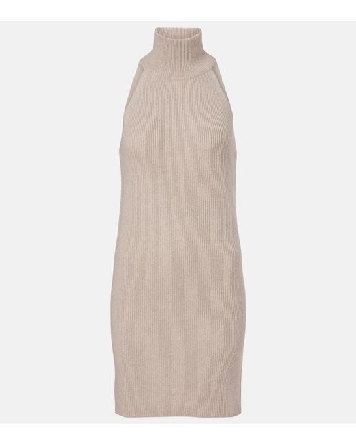 Lisa Yang Natural Carmen Cashmere Minidress