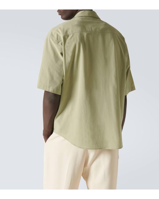 AMI Green Ami De Cour Cotton Bowling Shirt for men