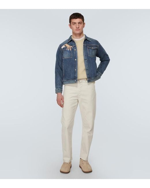 Undercover Blue Beaded Denim Jacket for men