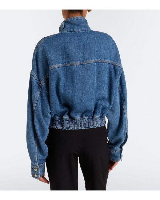 Sportmax Blue Denim Bomber Jacket