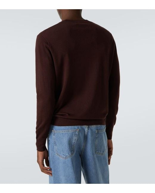 Dries Van Noten Pullover Aus Wolle in Brown für Herren