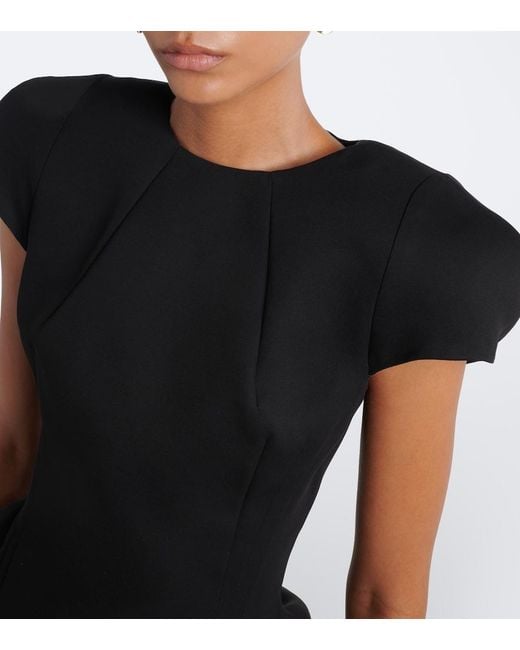 Magda Butrym Black Padded Silk And Cashmere Top