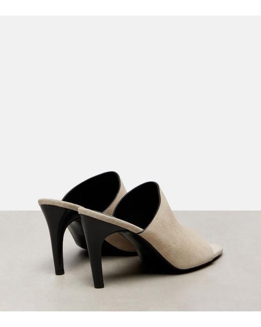 Totême  White Suede Mules