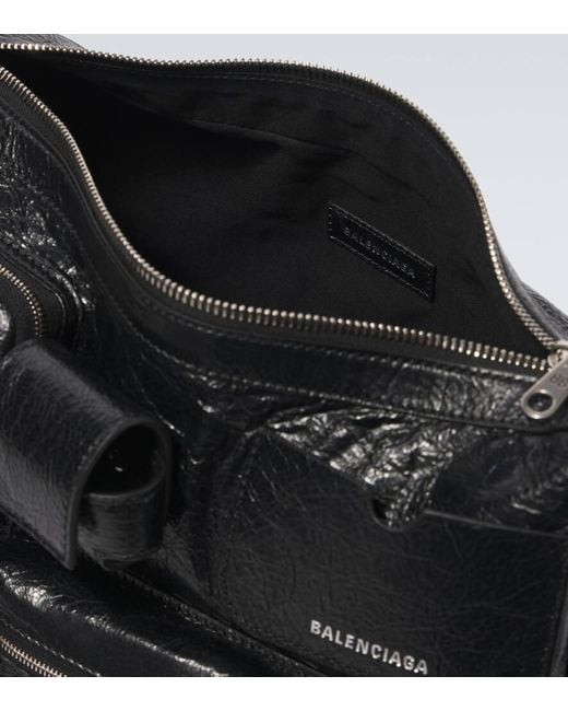 Borsa A Tracolla Superbusy di Balenciaga in Black da Uomo