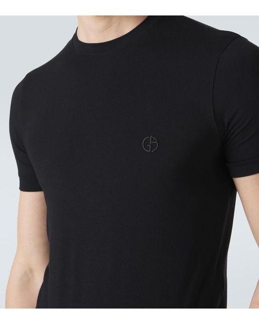 Giorgio Armani Black Jersey T-Shirt for men