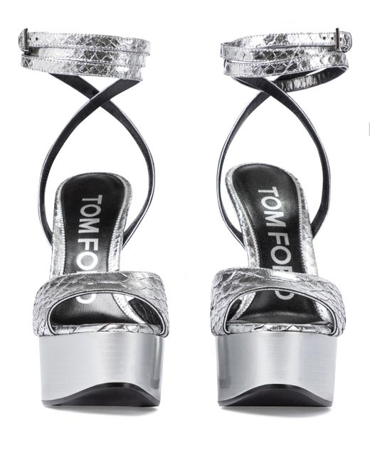 tom ford disco heels silver