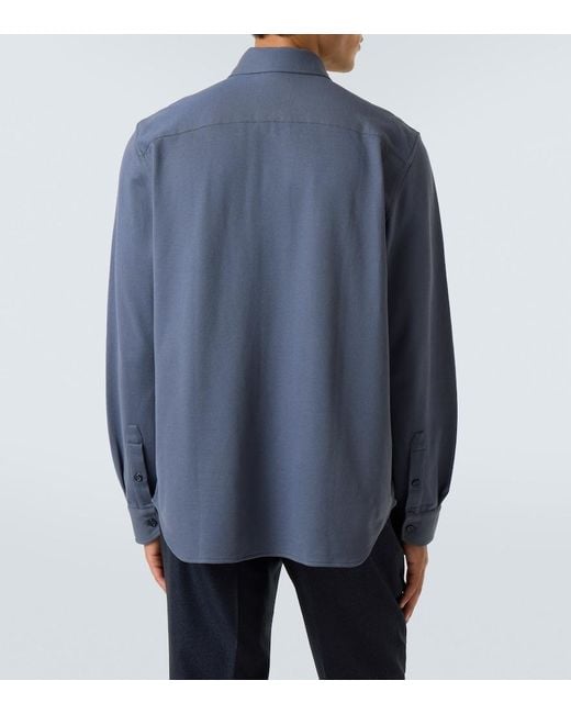 Camisa De Algodon Brioni de hombre de color Blue