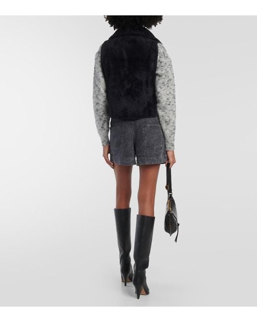 Isabel Marant Blue Milie High-Neck Sweater Vest