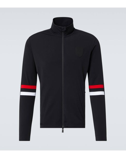 Toni Sailer Black Tino Fleece Zip-Up Ski Top for men