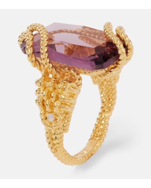 Zimmermann Metallic Bloom Embellished Gold-plated Ring