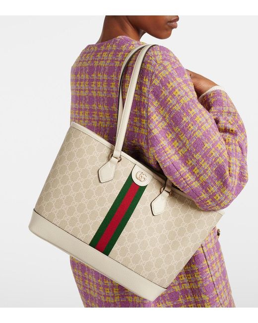 Shopper Ophidia Gg Medium di Gucci in White