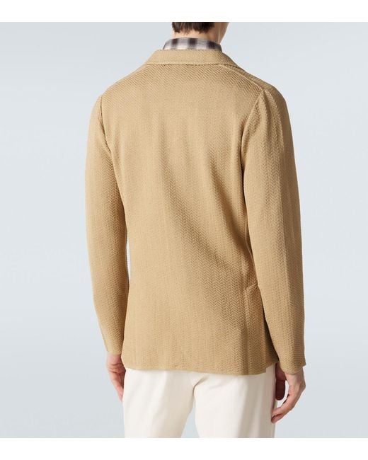 Lardini Natural Cotton-Blend Blazer for men