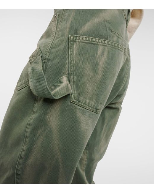 J.W. Anderson Green Twisted High-rise Straight Jeans