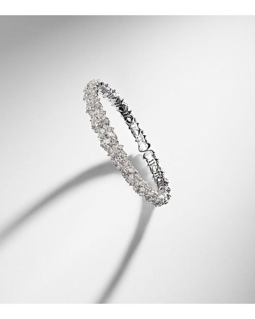 YEPREM Metallic Y-Couture 18Kt Bangle With Diamonds