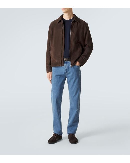 Canali Blue Slim Jeans for men