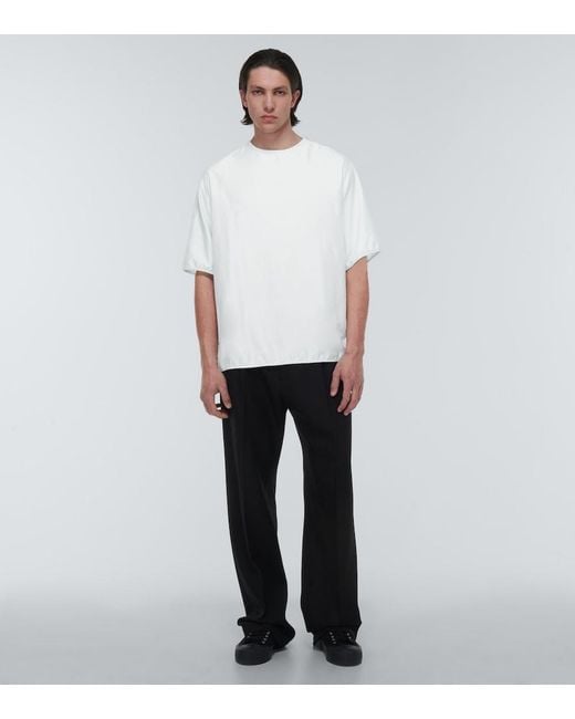 Jil Sander White Blouson Silk Blend T-Shirt for men