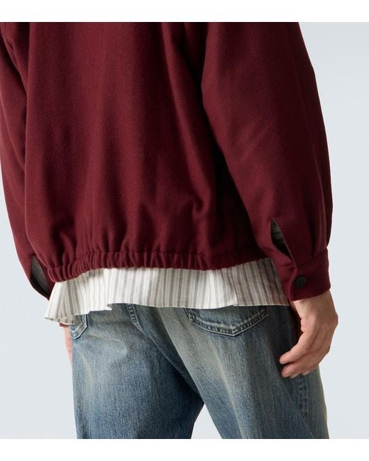 A.PRESSE Red Cashmere Blouson Jacket for men