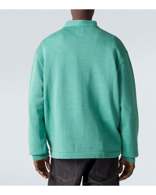 Visvim Green Selmer Wool Cardigan for men