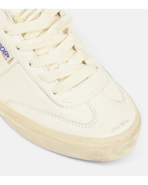 Golden Goose Deluxe Brand White Soul-star Glitter Leather Sneakers