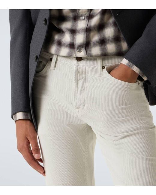 Tom Ford Natural Cotton Corduroy Slim Pants for men
