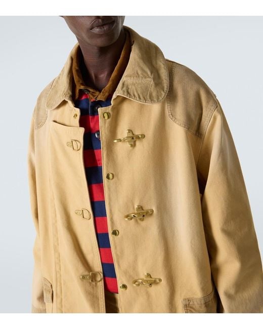 Wales Bonner Natural Sierra Corduroy-Trimmed Canvas Jacket for men