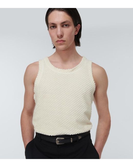 Jil Sander White Cotton-Blend Tank Top for men
