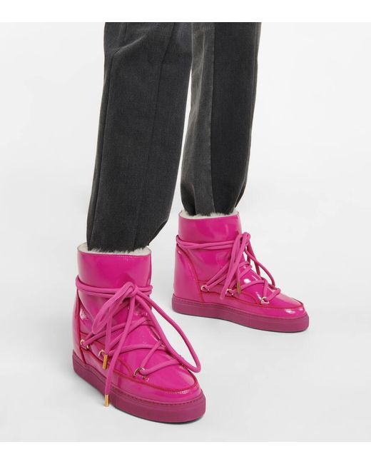 Inuikii Pink Sneaker Classic Leather Ankle Boots