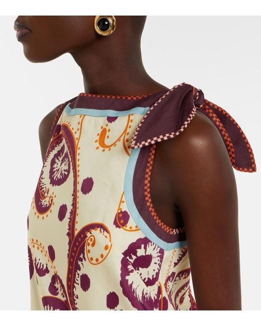ALÉMAIS Multicolor Wilson Printed Linen And Silk Minidress