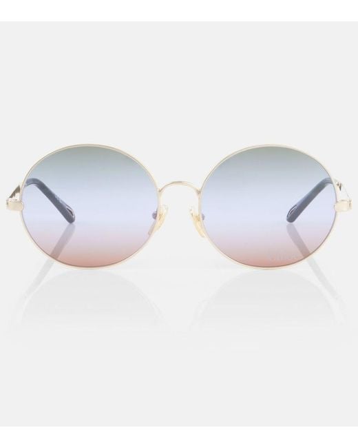 Chloé Blue Aly Oversized Sunglasses