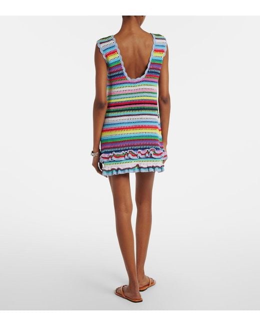 Ganni Multicolor Crocheted Minidress