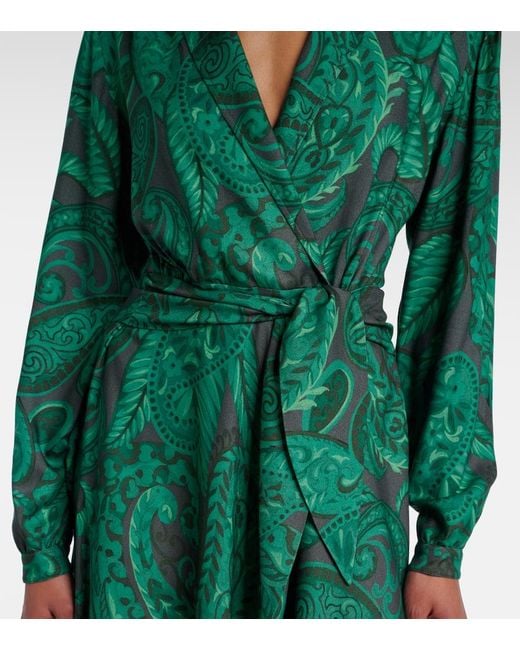 Vestido Midi Con Cinturon Etro de color Green