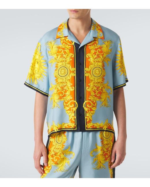 Camicia di Versace in Yellow da Uomo
