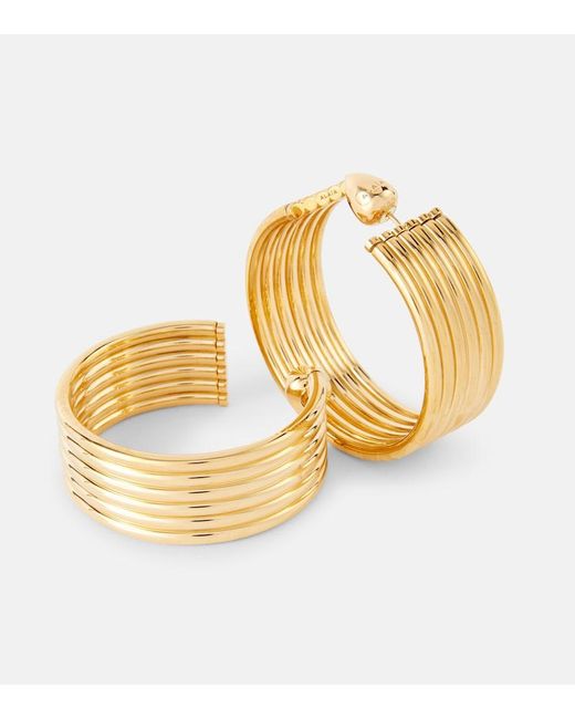 Alaïa Metallic Loop Hoop Earrings