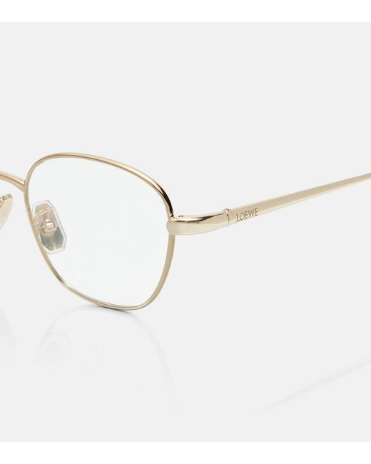 Loewe Metallic Slim Square Metal Glasses