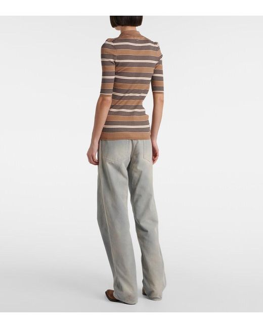 Pullover Stile Polo di Prada in Brown