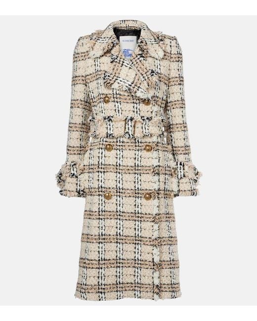 Burberry Natural Check Boucle Coat
