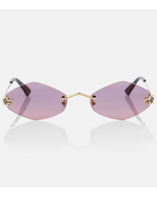 Cartier Pink Sonnenbrille Panthere De Cartier
