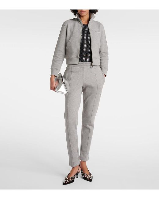 The Attico Gray Cotton Fleece Sweatpants