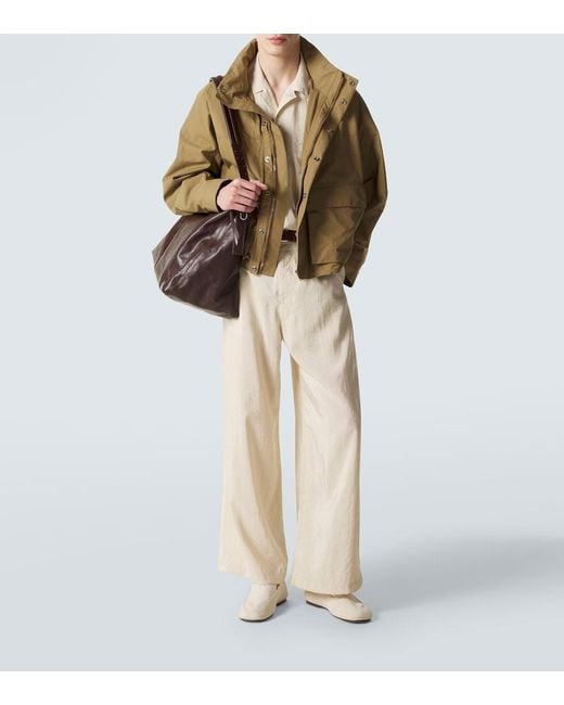 Lemaire Green Cotton Raincoat for men