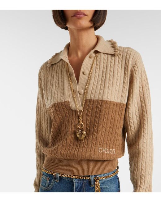 Chloé Metallic Chateau Treasures Pendant Necklace